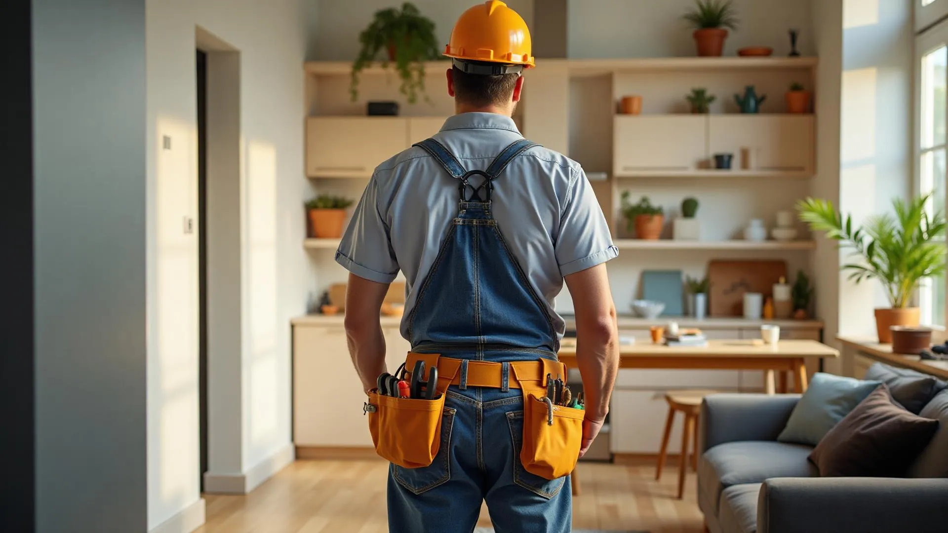 Professional handyman ready to help with home services