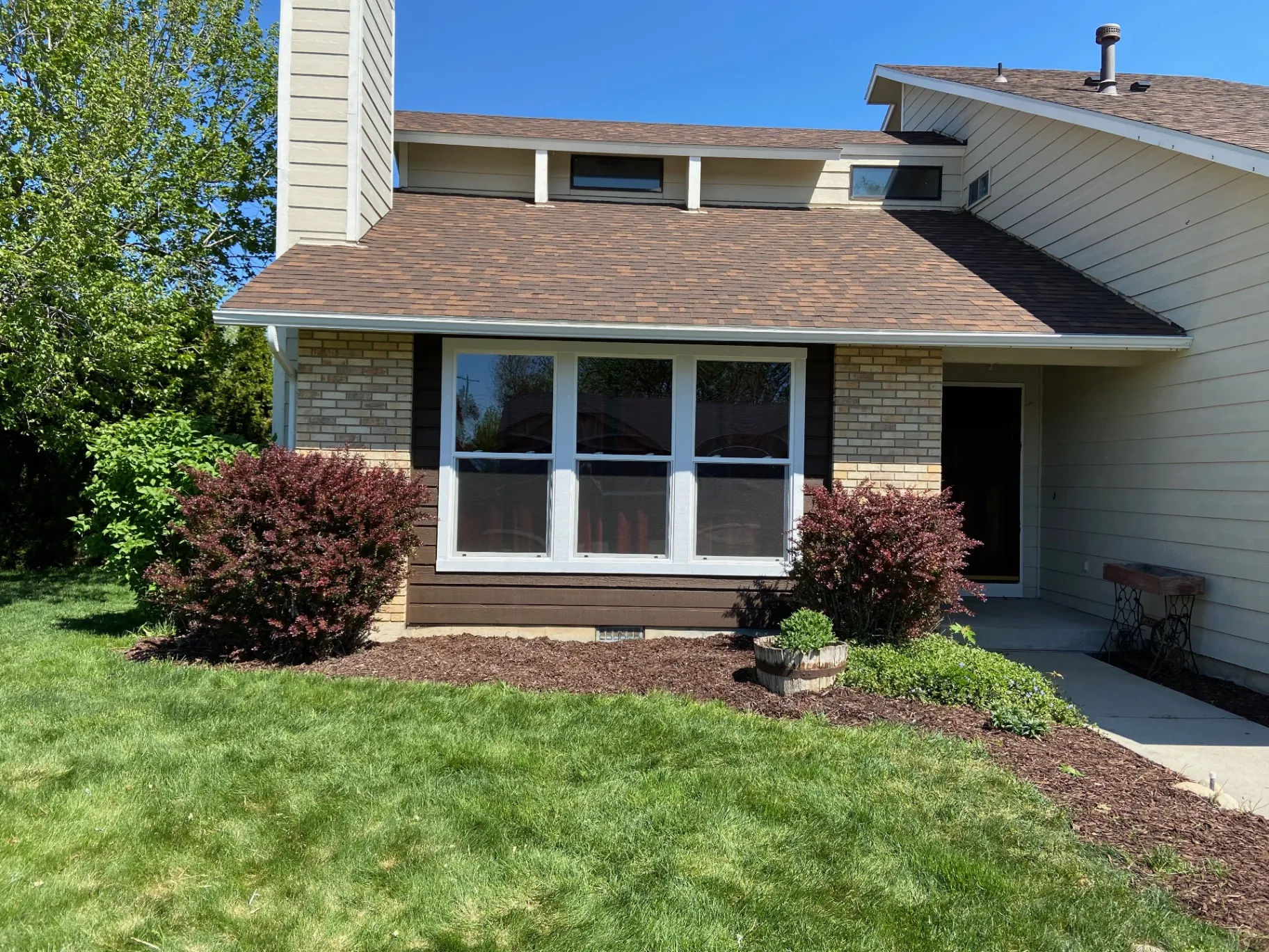 Completed window replacement with finished exterior
